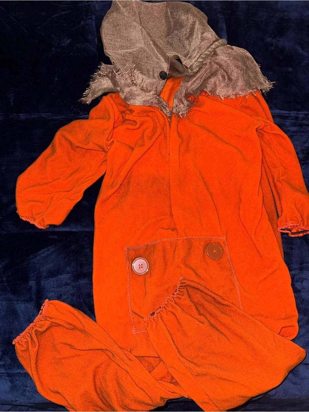 Sam Union Suit Kids Halloween Costume - Orange Hooded Plush